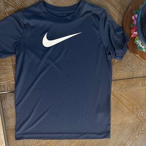 Nike Navy T-Shirt with White Swoosh Logo